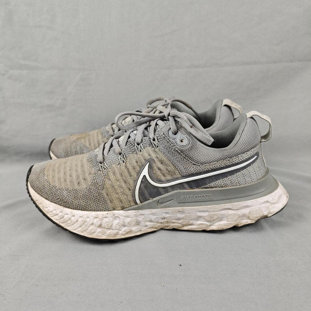 Nike React Shoes Womens Size 8 Gray Knit Running Athletic Sneakers CT2423-001